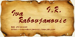 Iva Rabovjanović vizit kartica